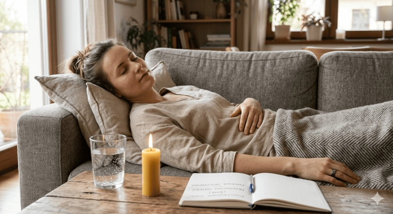 Leżenie na kanapie także wymaga kalorii